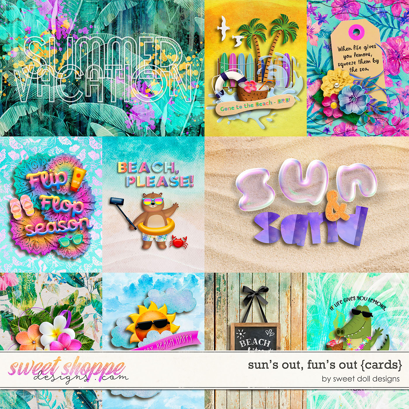 Sun’s Out, Fun’s Out {cards} by Sweet Doll designs
