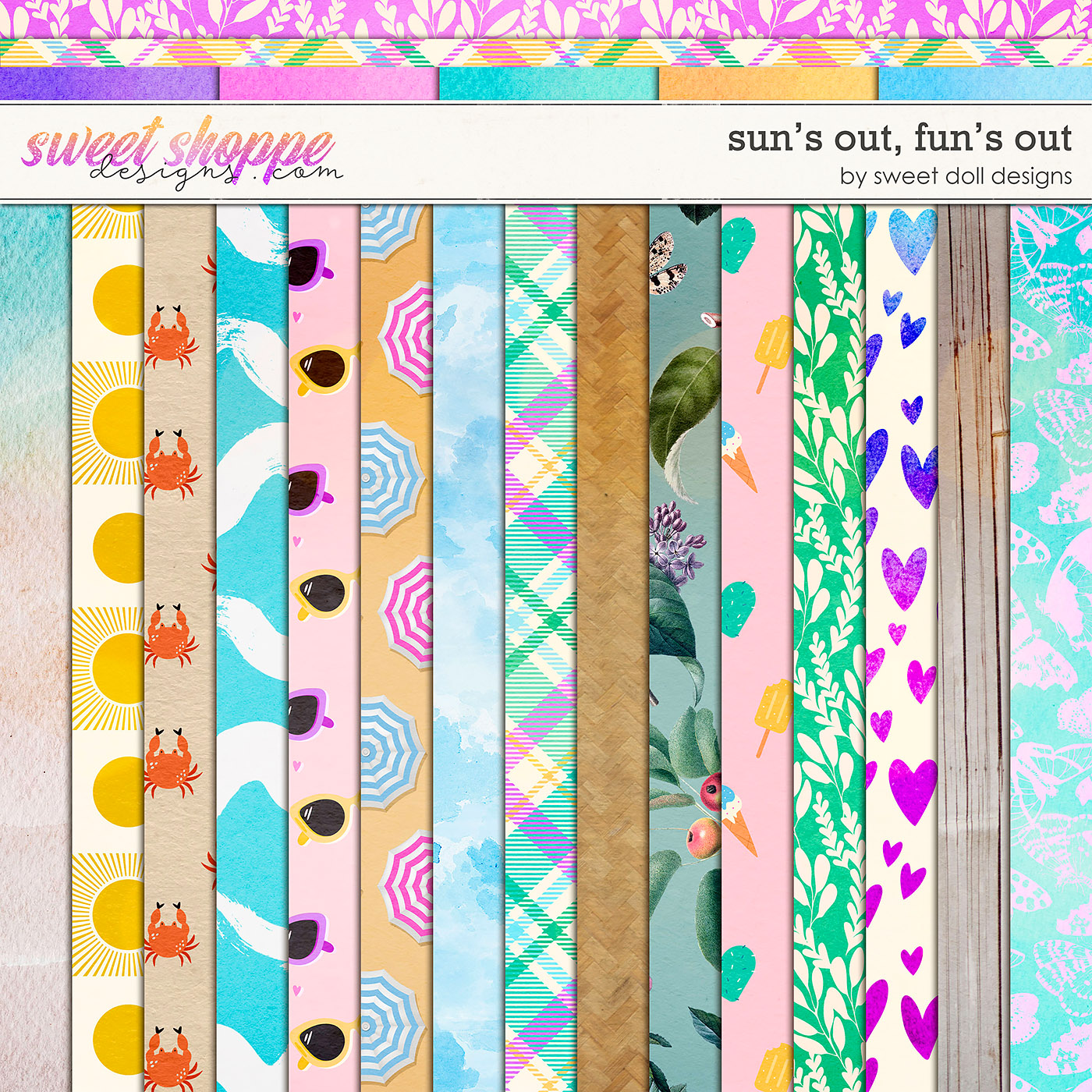 Sun’s Out, Fun’s Out Papers by Sweet Doll designs 