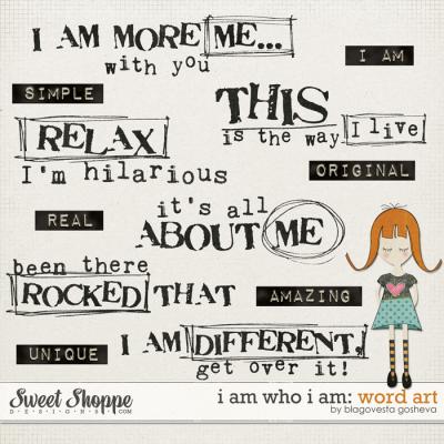 I Im Who I Am: Word art