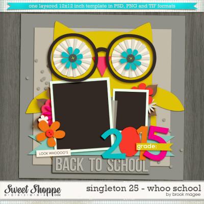 Brook's Templates - Singleton 25 - Whoo School by Brook Magee