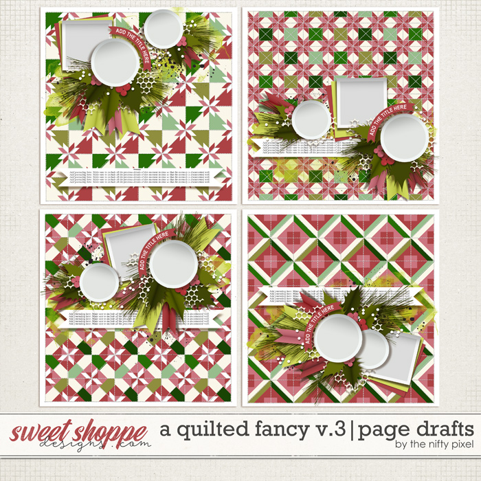 A QUILTED FANCY V.3 | PAGE DRAFTS by The Nifty Pixel