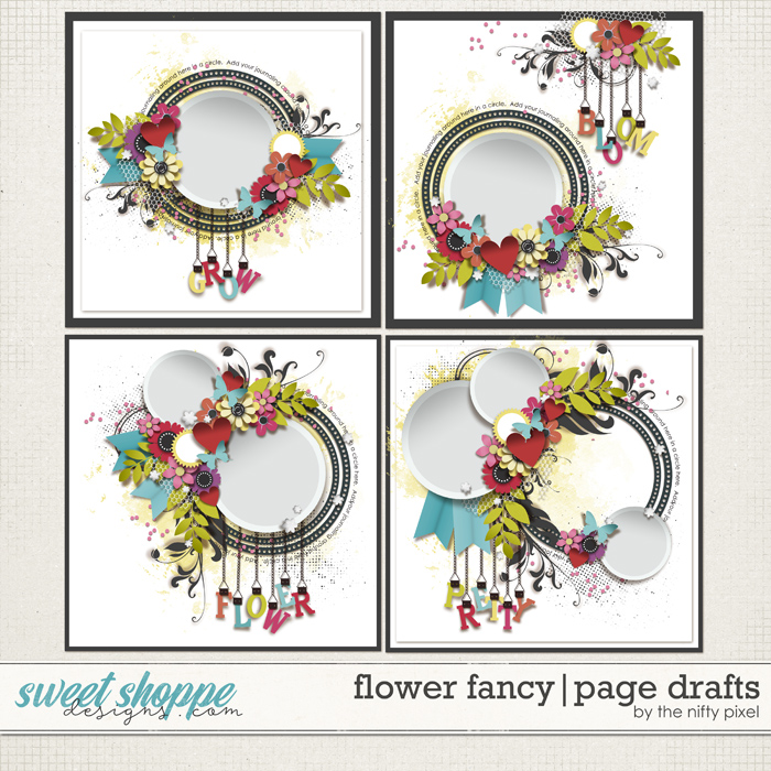 FLOWER FANCY | PAGE DRAFTS by The Nifty Pixel