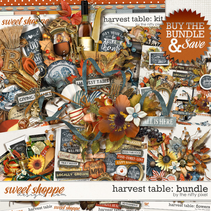 HARVEST TABLE | BUNDLE by The Nifty Pixel