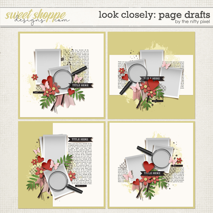 LOOK CLOSELY | PAGE DRAFTS by The Nifty Pixel LOOK CLOSELY | PAGE DRAFTS by The Nifty Pixel