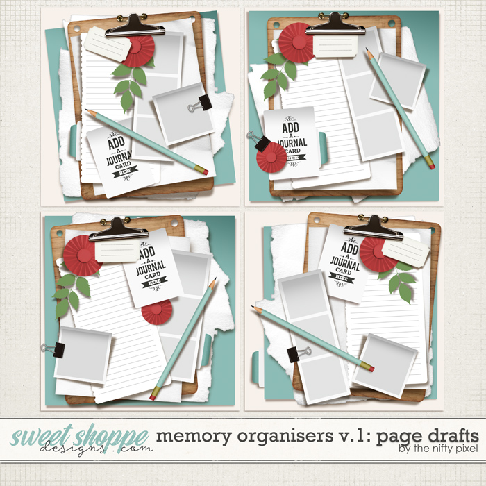 MEMORY ORGANISERS V.1 | PAGE DRAFTS by The Nifty Pixel