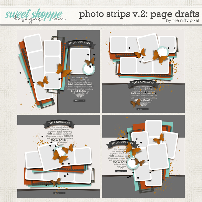 PHOTO STRIPS V.2 | PAGE DRAFTS by The Nifty Pixel