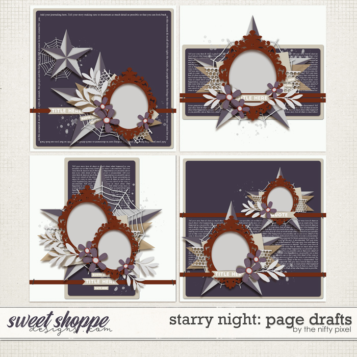 STARRY NIGHT | PAGE DRAFTS By The Nifty Pixel