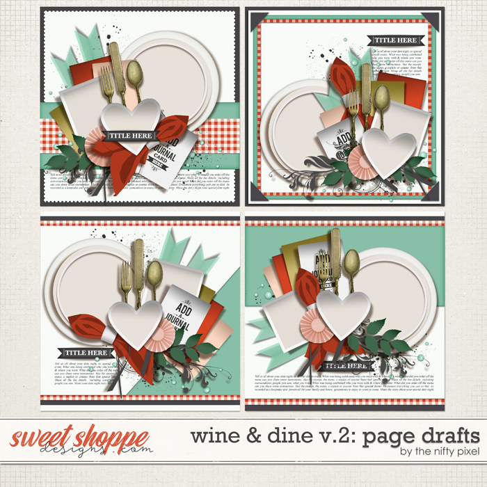 WINE & DINE V.2 | PAGE DRAFTS by The Nifty Pixel