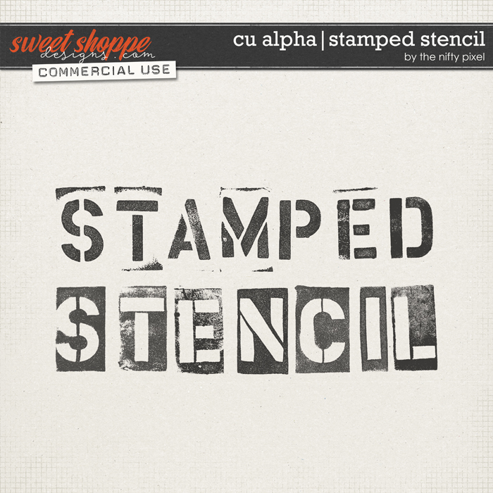 CU ALPHA | STAMPED STENCIL by The Nifty Pixel