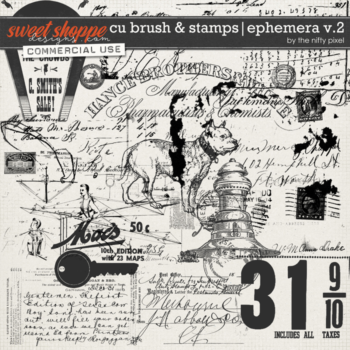 CU BRUSH & STAMPS | EPHEMERA V.2 by The Nifty Pixel