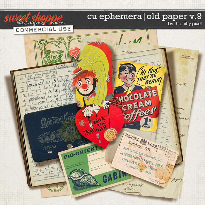 CU EPHEMERA | OLD PAPER V.9 by The Nifty Pixel