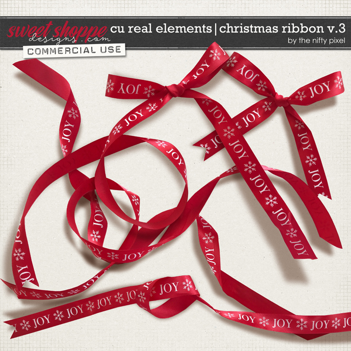 CU REALISTIC ELEMENTS | CHRISTMAS RIBBON V.3 by The Nifty Pixel