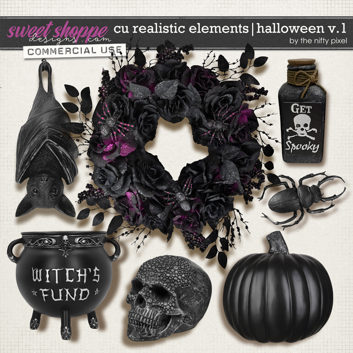 CU REALISTIC ELEMENTS | HALLOWEEN V.1 by The Nifty Pixel