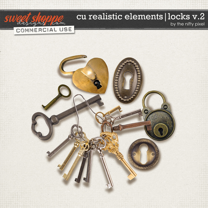 CU REALISTIC ELEMENTS | LOCKS V.2 by The Nifty Pixel
