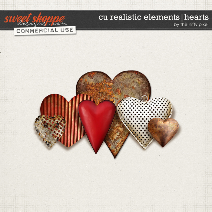 CU REALISTIC ELEMENTS | HEARTS by The Nifty Pixel