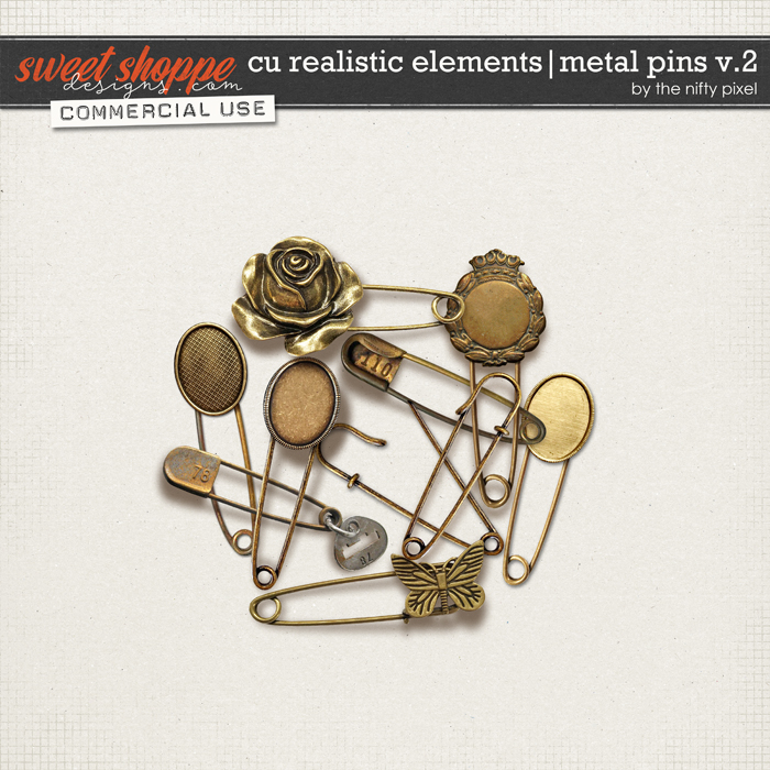 CU REALISTIC ELEMENTS | METAL PINS V.2 by The Nifty Pixel