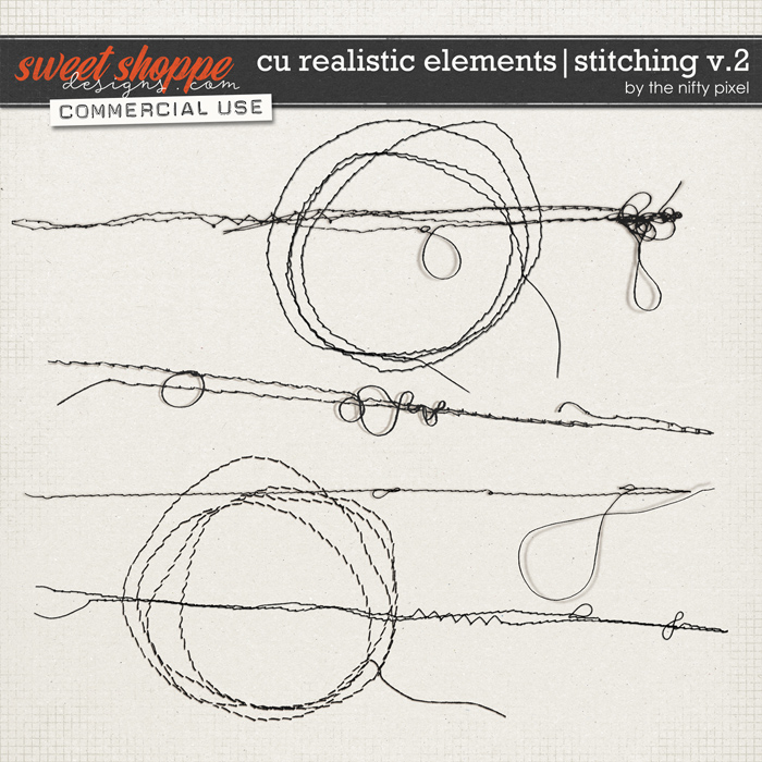 CU REALISTIC ELEMENTS | STITCHING V.2 by The Nifty Pixel