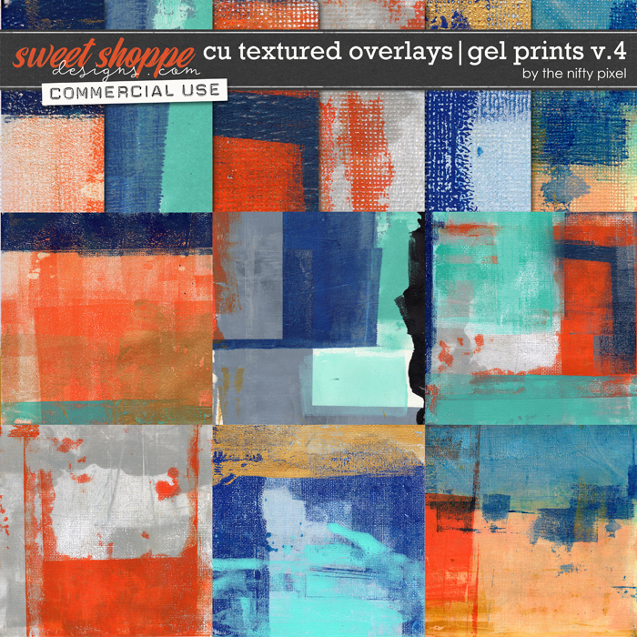 CU TEXTURED OVERLAYS | GEL PRINTS V.4 by The Nifty Pixel