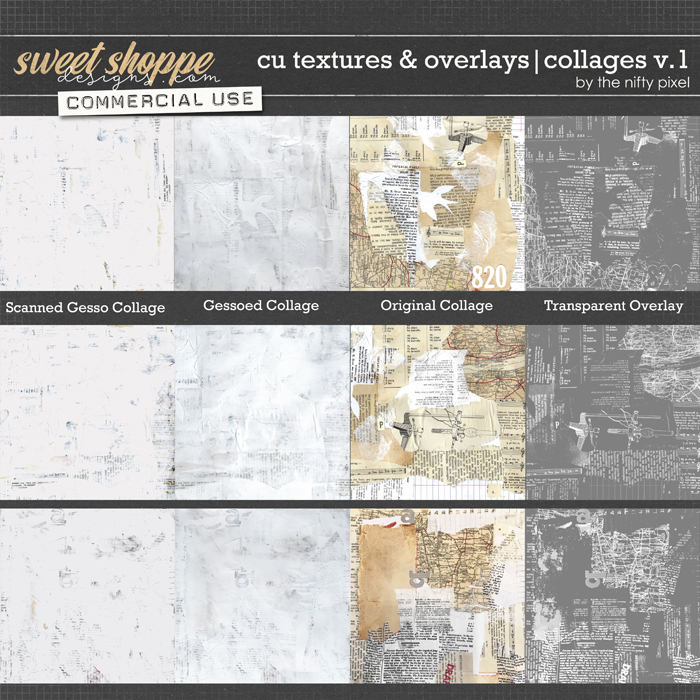 CU TEXTURES & OVERLAYS | COLLAGES V.1 by The Nifty Pixel