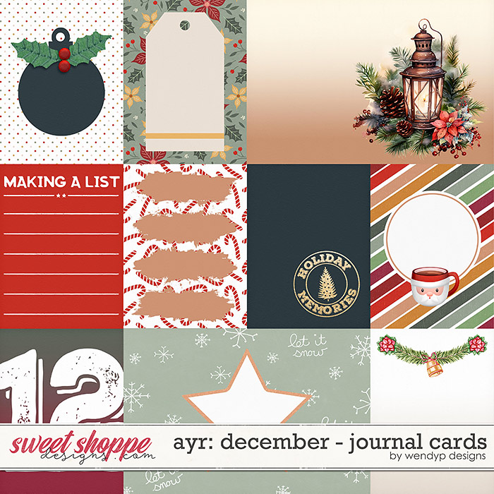 All year round: December - journal cards by WendyP Designs All year round: December - journal cards by WendyP Designs