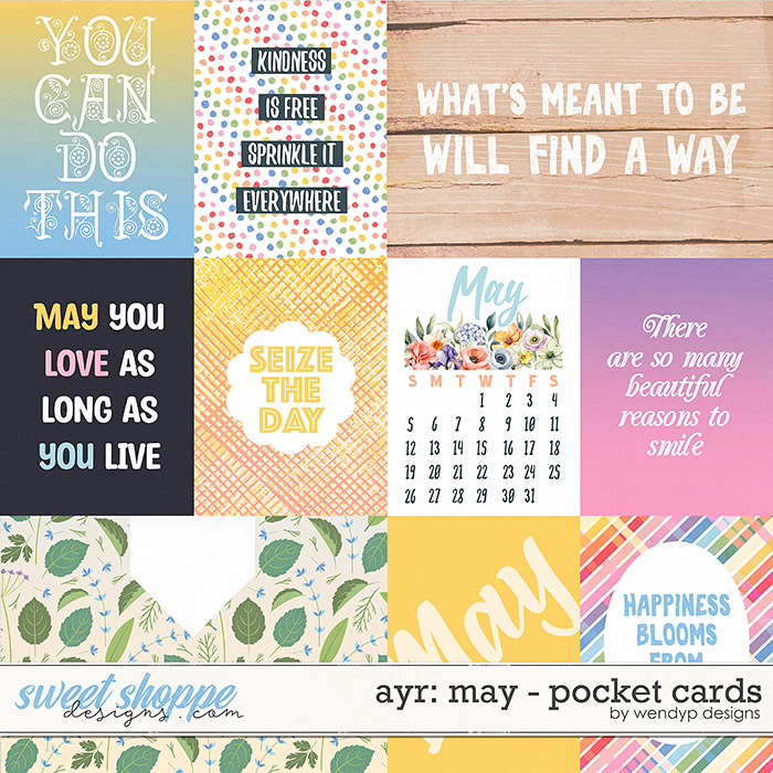 All year round: May - Pocket cards by WendyP Designs