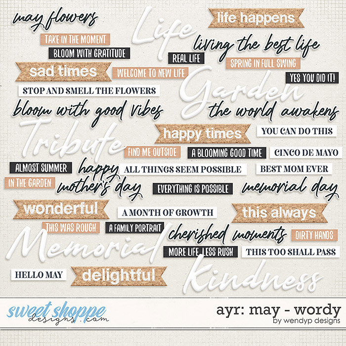 All year round: May - wordy by WendyP Designs