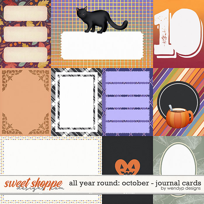 All year round: October - Journal Cards by WendyP Designs 