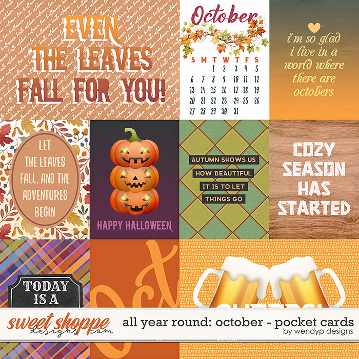 All year round: October - Pocket Cards by WendyP Designs