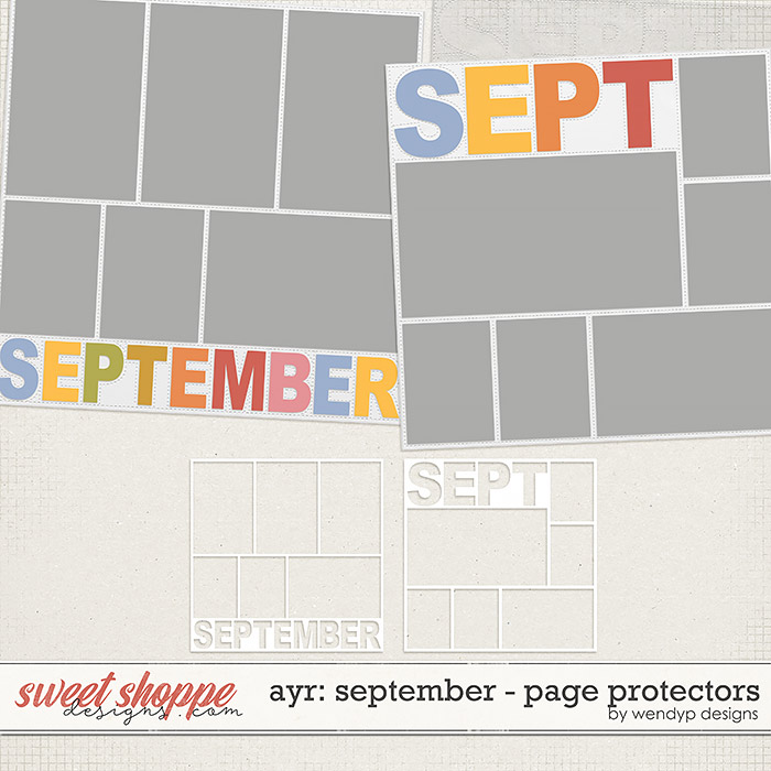 All year round: September - page protectors by WendyP Designs