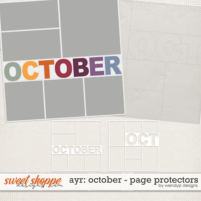 All year round: October - page protectors by WendyP Designs