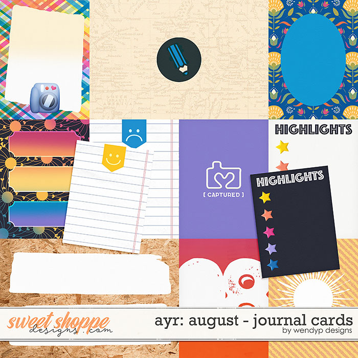 All year round: august - Journal Cards by WendyP Designs