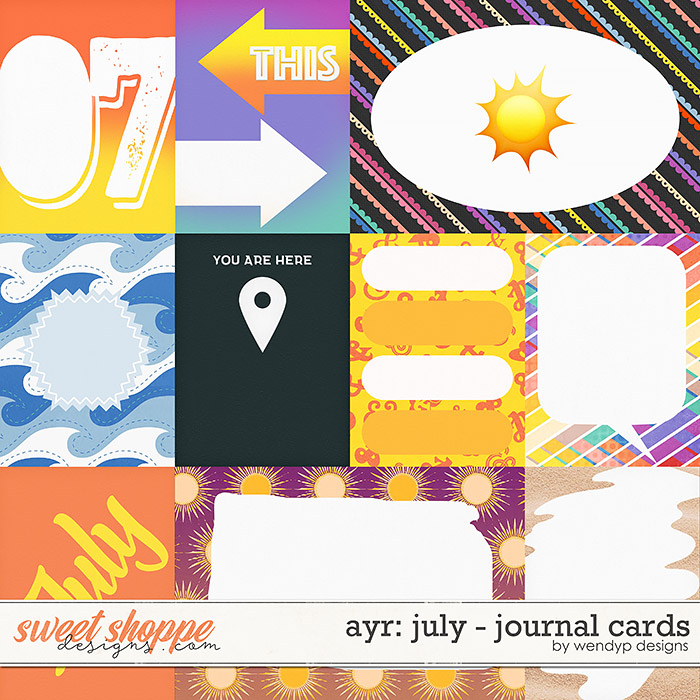 All year round: July - journal cards by WendyP Designs All year round: July - journal cards by WendyP Designs