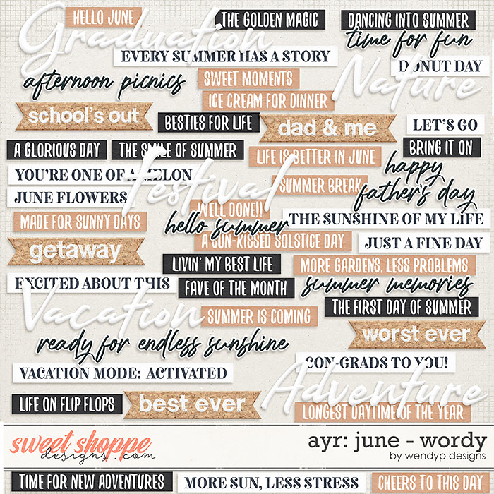 All year round: June - wordy by WendyP Designs