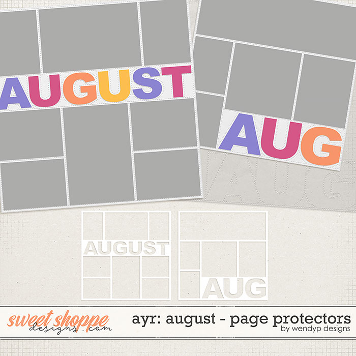 All year round: august - page protectors by WendyP Designs 