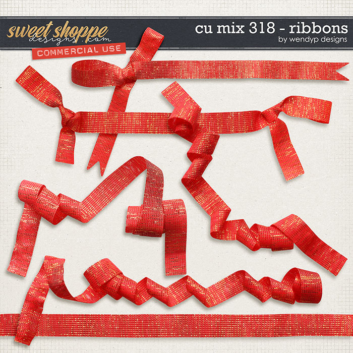 CU Mix 318 - red & gold ribbons by WendyP Designs CU Mix 318 - red & gold ribbons by WendyP Designs