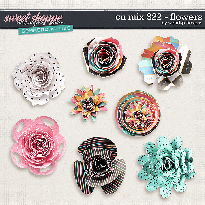 CU Mix 322 - Flowers by WendyP Designs