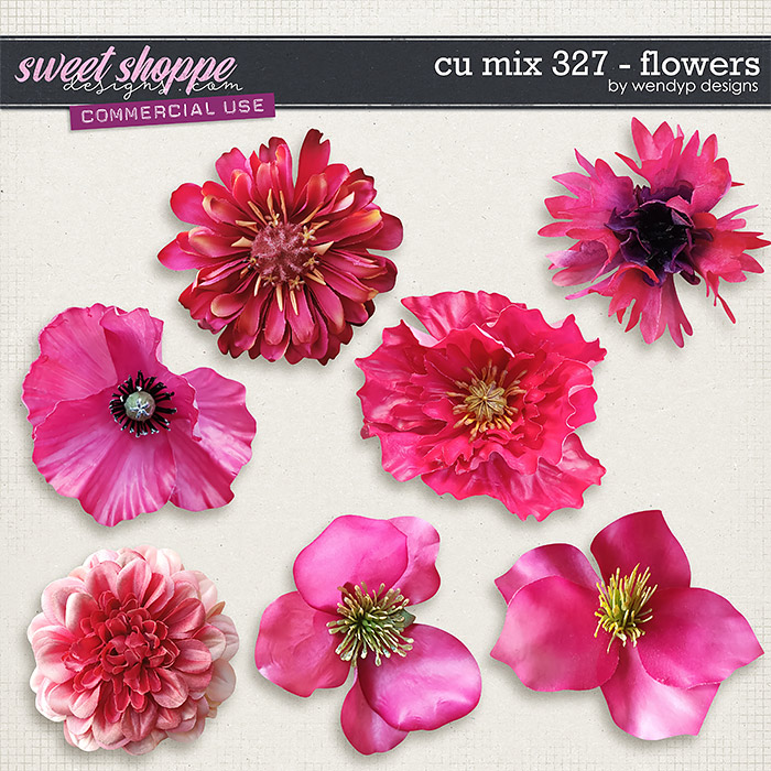 CU Mix 327 - Flowers by WendyP Designs 