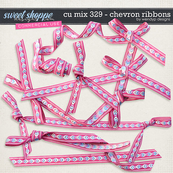 CU Mix 329 - Chevron ribbons by WendyP Designs 