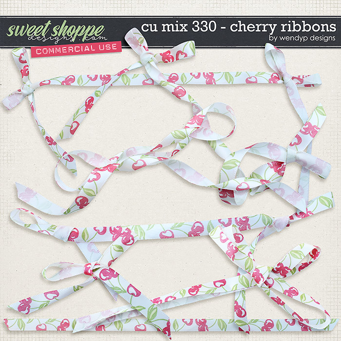 CU Mix 330 - Cherry ribbons by WendyP Designs 