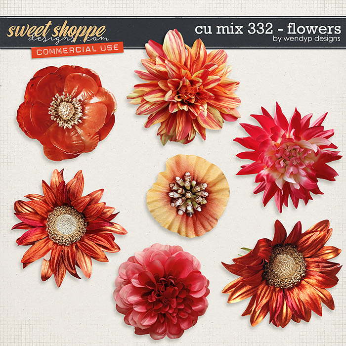 CU Mix 332 - Flowers by WendyP Designs 