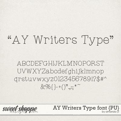 AY Writers Type font {PU} by Amanda Yi