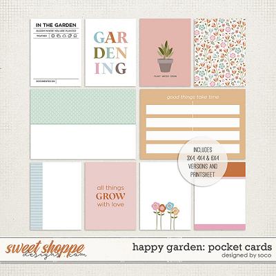 Happy Garden: Pocket Cards | Designed by Soco