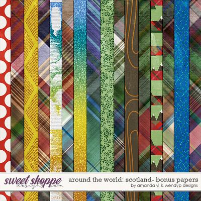 Around the world: Scotland - Bonus papers by Amanda Yi and WendyP Designs