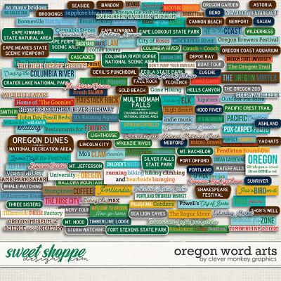 Oregon Word Arts by Clever Monkey Graphics 