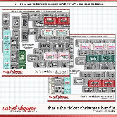 Cindy's Layered Templates - That's the Ticket Christmas Bundle by Cindy Schneider