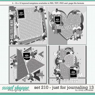 Cindy's Layered Templates - Set 210: Just for Journaling 13 by Cindy Schneider