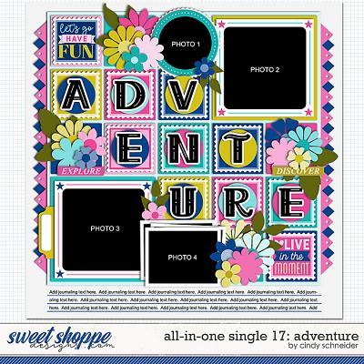 Cindy's Layered Templates - All in One Single 17: Adventure by Cindy Schneider