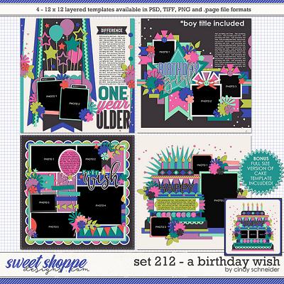Cindy's Layered Templates - Set 212: A Birthday Wish by Cindy Schneider