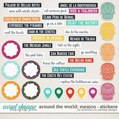 Around the world: Mexico - Stickers by Amanda Yi & WendyP Designs