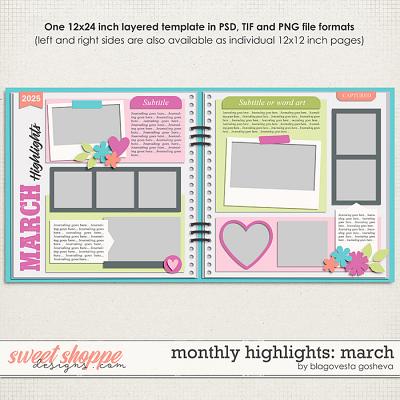 Monthly Highlights: March {layered templates} by Blagovesta Gosheva